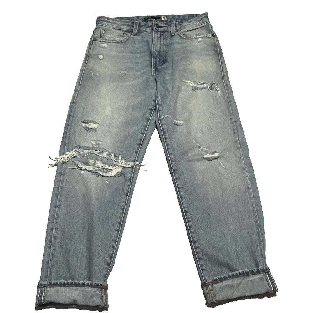 Levi's Made & Crafted DRAFT WIDE TAPER Distressed Japan Selvedge Denim Jeans 28